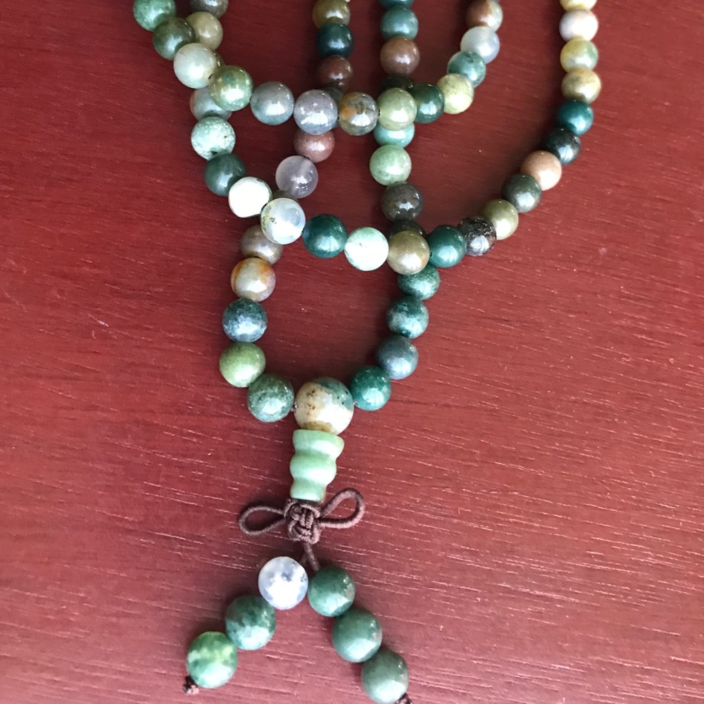Mixed genuine Indian agate Mala necklace/bracelet - Picture 5 of 11